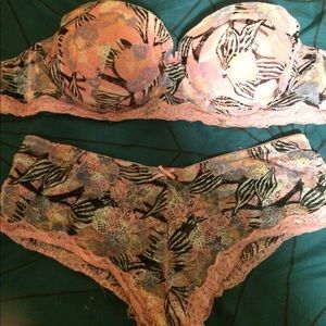 Bra and Panty Set - Pink 34D